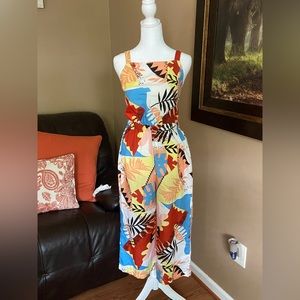 Thread Story open back Romper NWT
